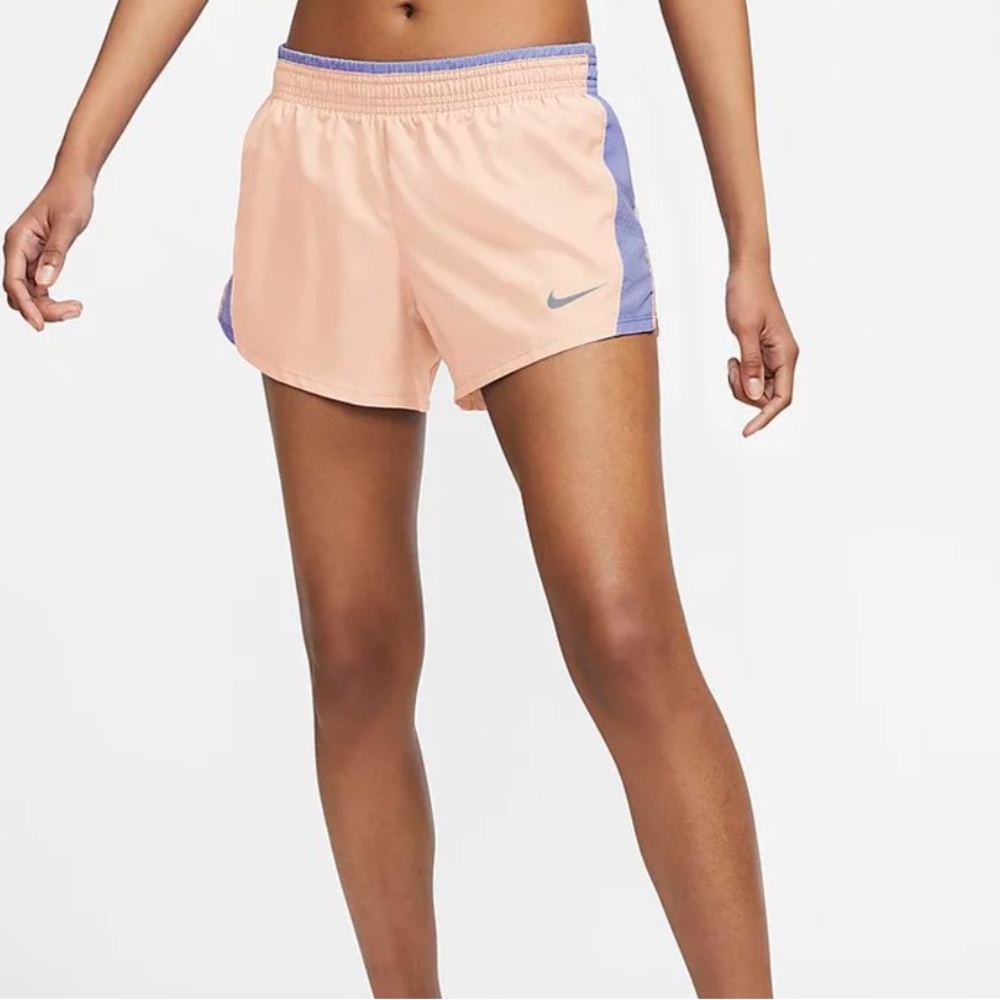 Nike Dri-FIT 10K Women's Running Shorts Peach and Lavender Size Small